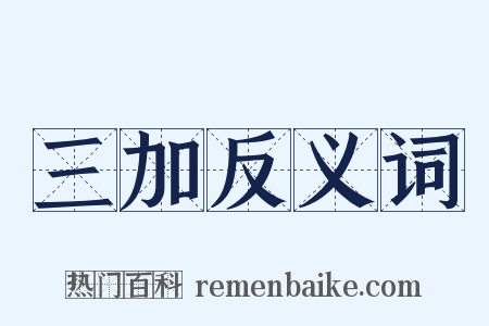 三加反义词是什么意思的图片